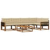 vidaXL Set de canapele de exterior 6 buc. Natural și Bej