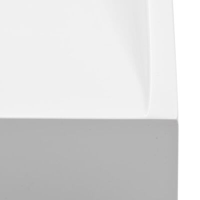 vidaXL Chiuvetă, alb, 80x46x11cm, conglomerat turnat mineral/marmură