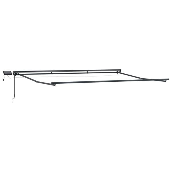 vidaXL Cadru manual de marchiză cu LED-uri Antracit 4,5 &times; 3,5 m
