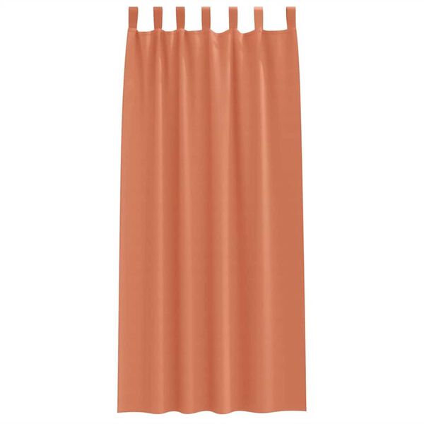 vidaXL Perdele Opaque cu Inel 2 pcs Terracota 245 x 140 cm Poliester