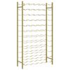 vidaXL Suport sticle de vin pentru 72 sticle, auriu,metal