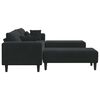 vidaXL Canapea 3 pcs Negru 250 x 188 x 76 cm Catifea