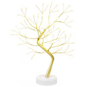 vidaXL Mini brad de Crăciun Starburst 2 buc. Auriu 12 x 50 cm Oțel