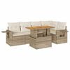vidaXL Set canapele de grădină cu perne, 6 piese, bej, poliratan