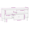 vidaXL Dulap TV, 100x33x46 cm, lemn masiv de acacia