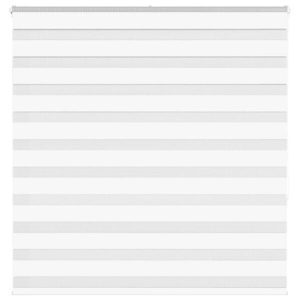 vidaXL Jaluzea tip zebra alb lățime țesătură 140,9 cm poliester