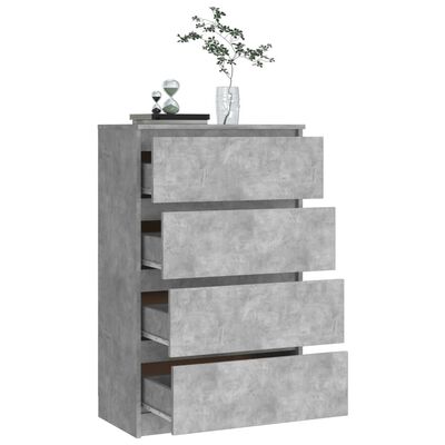 vidaXL Servantă, gri beton, 60x35x98,5 cm, lemn compozit