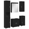 vidaXL Set de mobilier pentru baie TULUM 5 pcs Negru 60 x 34 x 63 cm