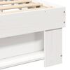 vidaXL Cadru de pat cu headboard Alb 150 x 200 cm Lemn de pin masiv