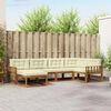 vidaXL Set de canapele de exterior cu pernă 6 pcs Natural și Crem