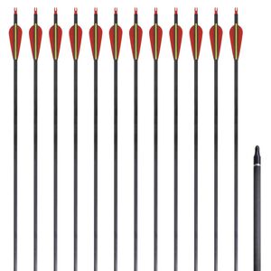 Săgeți standard arc recurv 30" 0,76 cm carbon 12 buc.