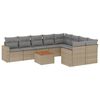vidaXL Set canapele de grădină cu perne, 10 piese, bej, poliratan