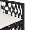 vidaXL Set mobilier de grădină cu perne, 9 piese, negru, poliratan