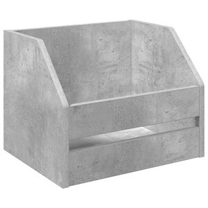 vidaXL Cutie pentru albume de vinil Gri Beton 38 x 30 x 29 cm