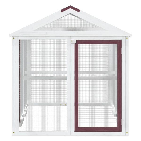 vidaXL Cușcă pentru mișcare cafeniu 141x94x104 cm lemn masiv de pin