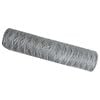vidaXL Gard hexagonal 0,8 x 100 m Oțel galvanizat Argintiu