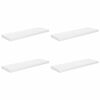 vidaXL Rafturi de perete, 4 buc., alb extralucios, 80x23,5x3,8 cm, MDF