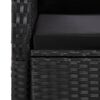 vidaXL Set mobilier de grădină cu perne, 7 piese, negru, poliratan