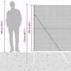 vidaXL St&acirc;lp de gard. Gri 25 x 1,6 m (plasă de 12 x 12 mm) Oțel și PVC