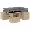 vidaXL Set canapele de grădină cu perne, 5 piese, bej, poliratan