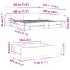vidaXL Cadru de pat cu sertare stejar sonoma 200x200 cm lemn prelucrat