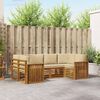 vidaXL Set canapea sectională 6 pcs natural Lemn Solid de Acacia