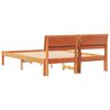 vidaXL Cadru de pat Maroniu cerat 135 x 190 cm Lemn de pin masiv