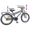 vidaXL Bicicletă pentru Copii 18 Inci pentru 5-7 ani Gri &icirc;nchis