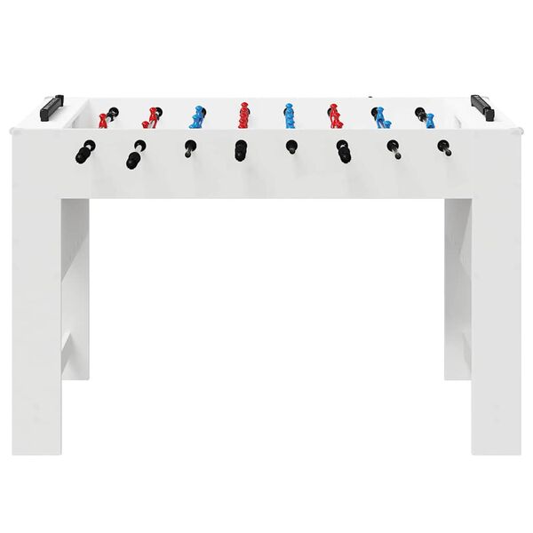 vidaXL Masă de Foosball Alb 125 x 60,5 x 80 cm Lemn compozit