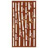 vidaXL Decor perete de grădină 105x55 cm design bambus oțel Corten