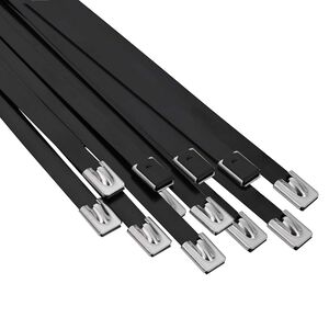 vidaXL Legătură pentru cablu 12 buc. 7,9 x 800 mm Negru