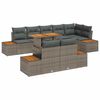 vidaXL Set de canapele pentru grădină 9 buc. Gri Rattan poli