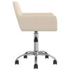 vidaXL Scaune de bucătărie pivotante, 4 buc., crem, material textil
