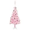 vidaXL Brad Crăciun pre-iluminat cu set globuri, roz, 120 cm, PVC