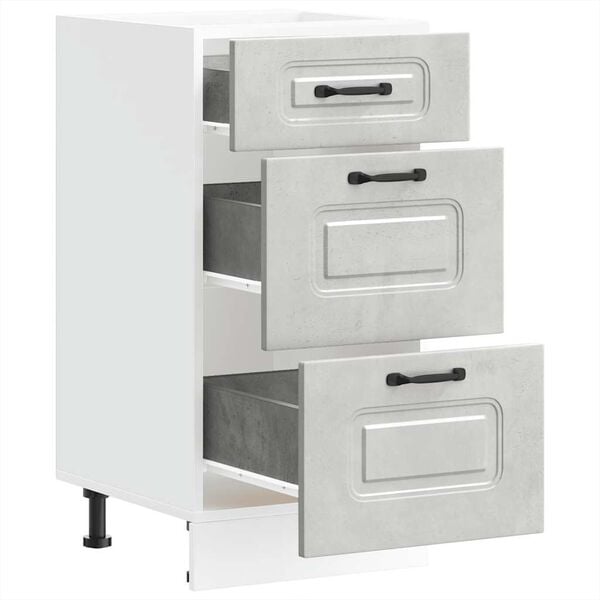 vidaXL Dulap de bază de bucătărie &bdquo;Kalmar&rdquo; Lemn prelucrat gri beton