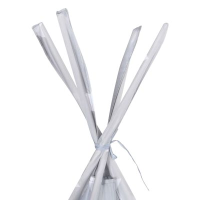 vidaXL Cort de copii teepee cu geantă, gri, 115x115x160 cm, poliester