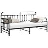 vidaXL Cadru de pat de zi Negru 100 x 200 cm Oțel vopsit electrostatic