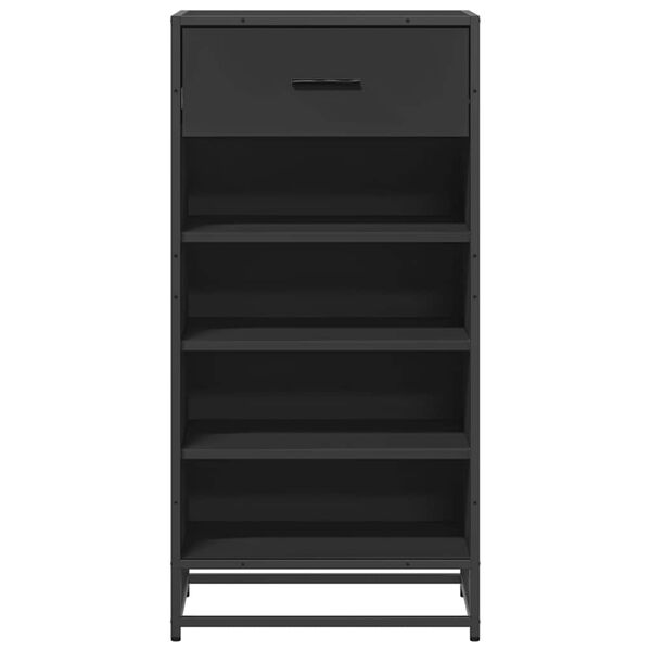 vidaXL Suport pentru pantofi negru 48x38x97,5 cm Lemn prelucrat