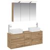 vidaXL Set de mobilier pentru baie 4 pcs Stejar Artizanal