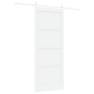 vidaXL Ușă glisantă ORKDAL Alb 83 x 202 cm Lemn masiv de pin