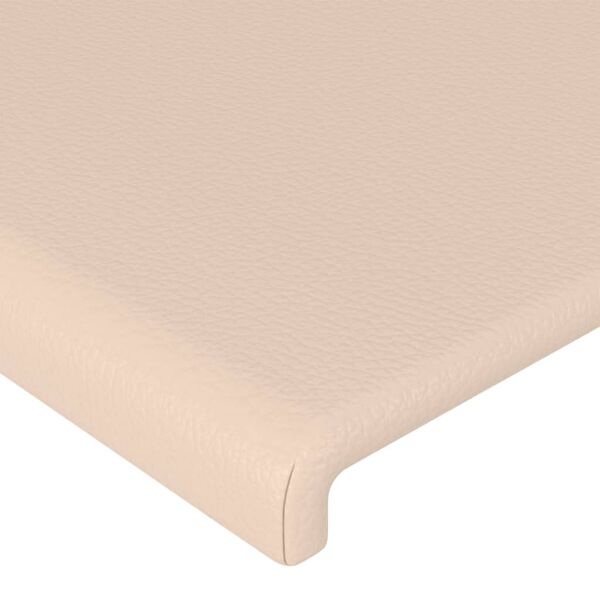 vidaXL Tăblii de pat 2 buc, cappuccino 90x5x78/88 cm piele ecologică