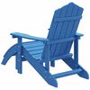 vidaXL Scaun grădină Adirondack, suport picioare, albastru aqua, HDPE