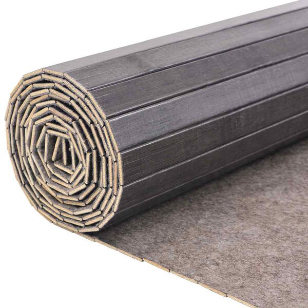 vidaXL Paravan de cameră din bambus, gri, lățime 250 cm, &icirc;nălțime 165 cm