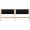 vidaXL Tăblie tapițată cu headboard Maro 200 cm Lemn de pin masiv