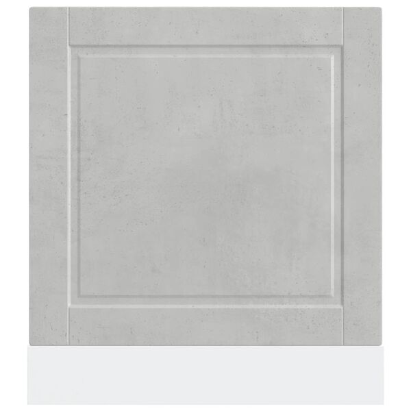 vidaXL Panou pentru mașină de spălat vase beton gri lemn prelucrat