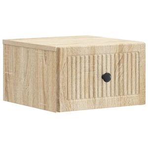 vidaXL Dulap de noapte suspendat Stejar Sonoma 33 x 34,5 x 20 cm