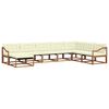 vidaXL Set de canapele de exterior 8 buc. Natural și Crem