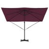 vidaXL Parasol Roma Roșu 286 x 284 x 265 cm Aluminiu și poliester
