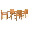 vidaXL Set de masă pentru grădină 5 pcs Maro Lemn Solid de Acacia