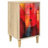 vidaXL Dulap de noapte HEESCH Stejar Sonoma 36 x 33 x 60 cm